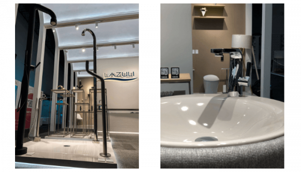 Lazuli IDM 2019 - lavatory and shower faucet display